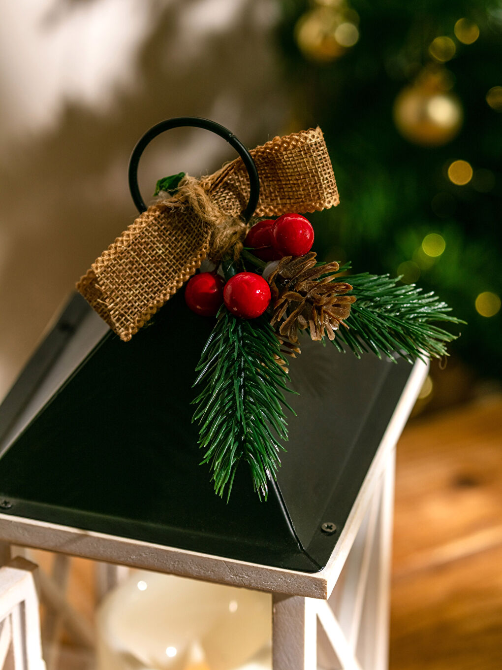 Christmas Themed Wooden Decorative Lighting 16x38 Cm-3