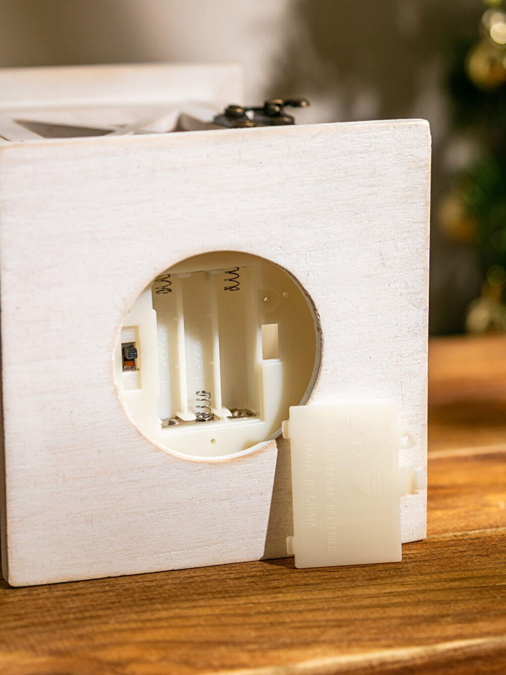 Christmas Themed Wooden Decorative Lighting 16x38 Cm-4