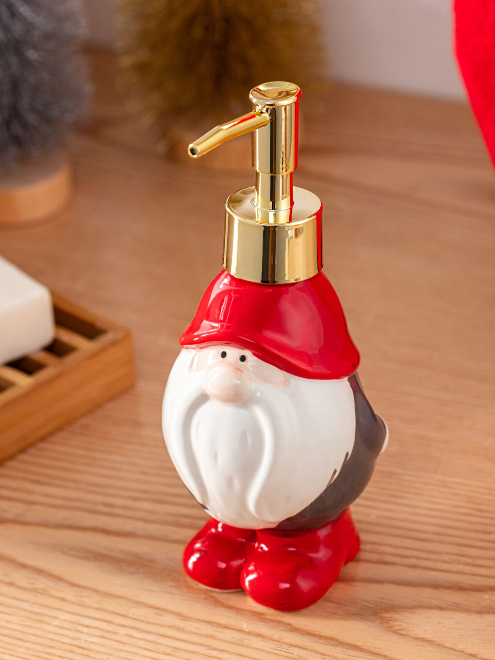 LCW HOME Christmas Themed Ceramic Liquid Soap Dispenser 200 Ml -W27565Z8-F9C