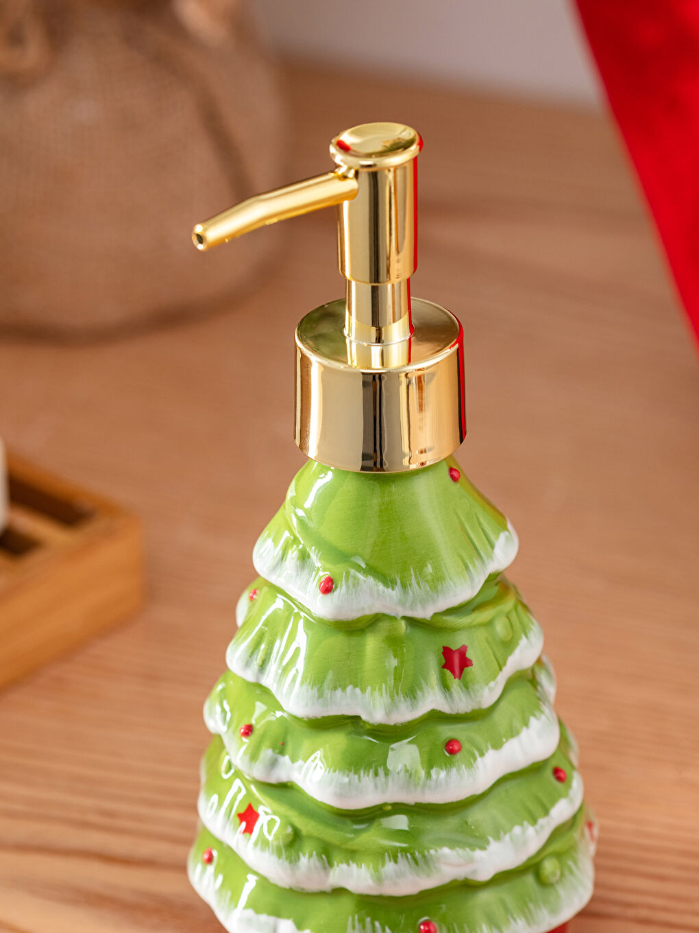 Christmas Themed Ceramic Liquid Soap Dispenser 215 Ml-1