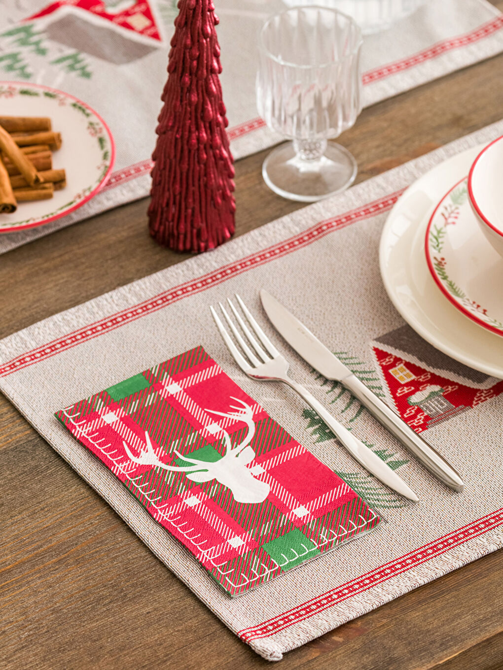 New Year Themed Printed Paper Napkin 10 pcs 33x40 Cm