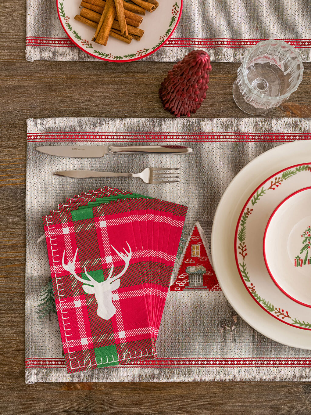 New Year Themed Printed Paper Napkin 10 pcs 33x40 Cm-1