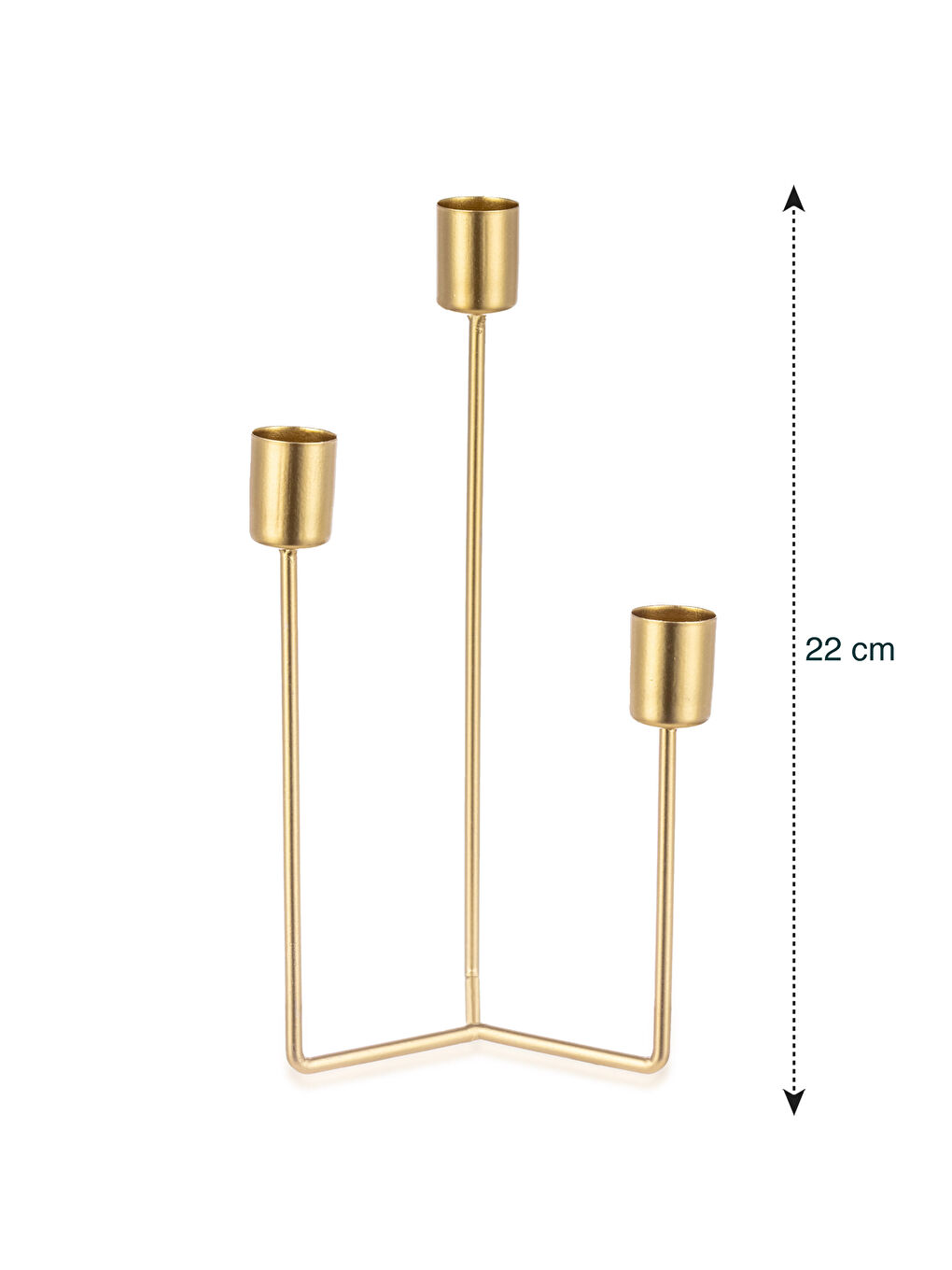 Christmas Themed Metallic Candlestick Candle Holder 22 Cm-3