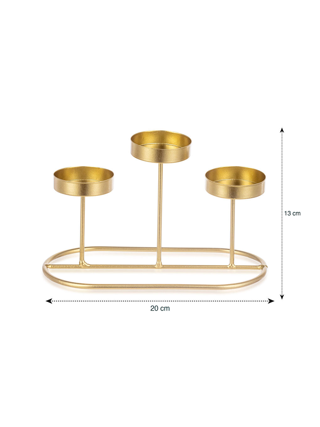 LCW HOME Christmas Themed Metallic Candlestick Candle Holder 20x13 Cm -W27580Z8-J5T
