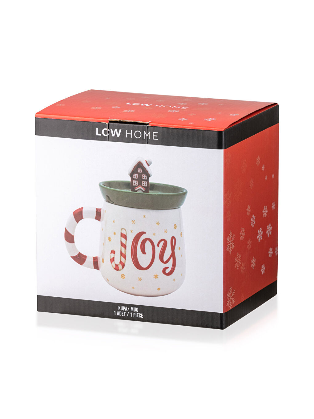 Božićna keramička šolja sa poklopcem-4