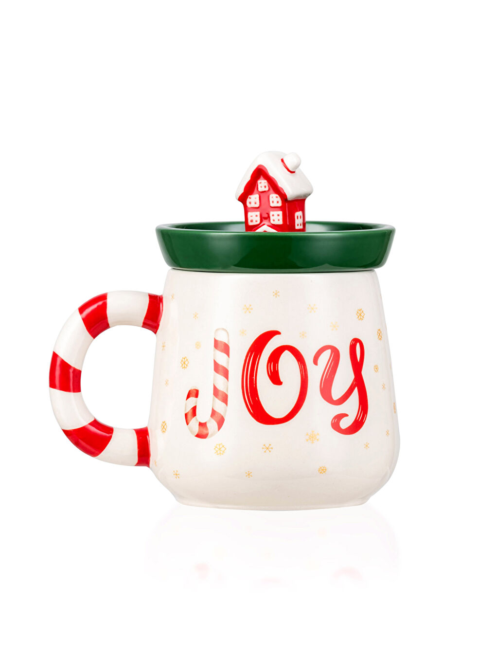 Božićna keramička šolja sa poklopcem-5