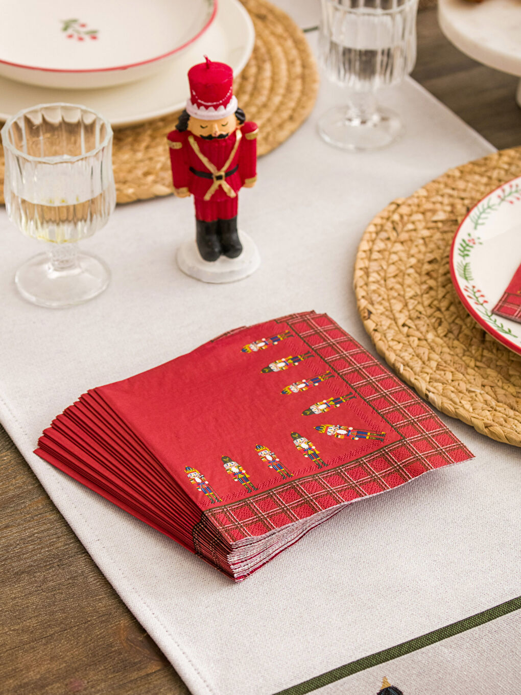 LCW HOME Nutcracker Printed Paper Napkin 20 Pcs 33x40 Cm -W27676Z8-F9C