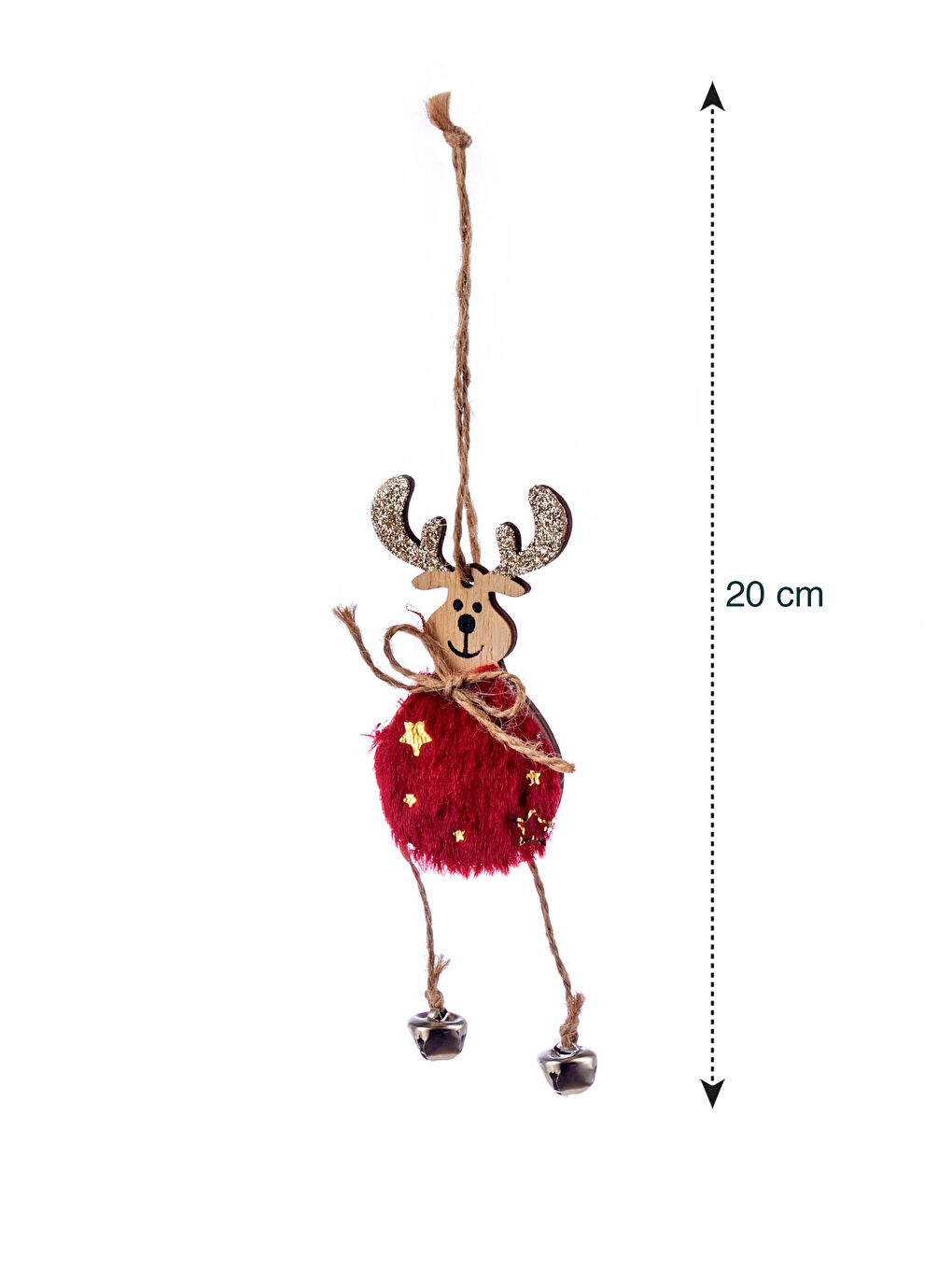Hanging Wooden Deer Christmas Ornament 20 Cm-2
