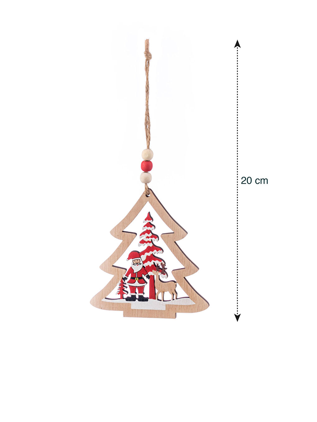 LCW HOME Wooden Pine Christmas Ornament 20 Cm -W28335Z8-F9C