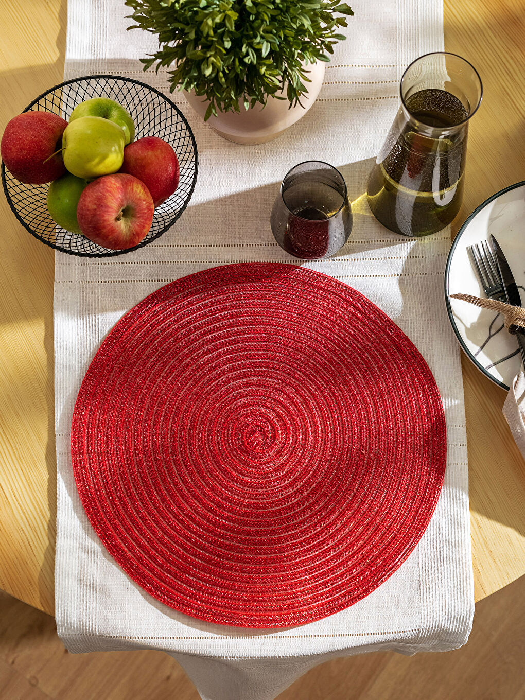 Schlichtes Rundes Tischset 38x38 cm-1