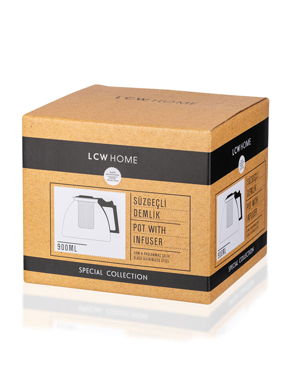 Шыны шәйнек тот баспайтын болат сүзгісімен 900 мл-4