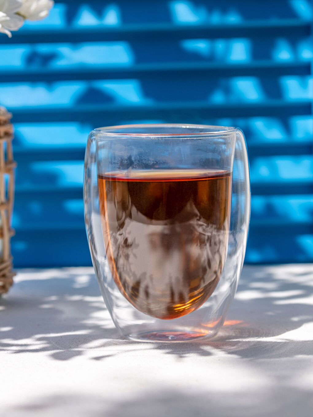 Renksiz Çift Cidarlı Cam Kupa Bardak 350 ml-2