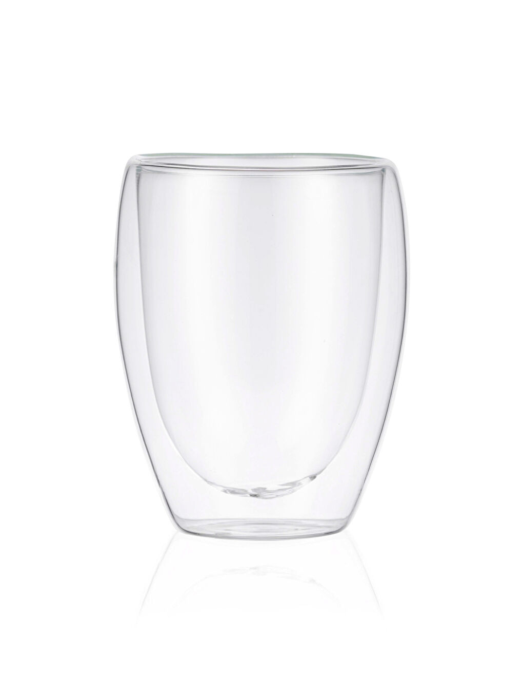 Renksiz Çift Cidarlı Cam Kupa Bardak 350 ml-4