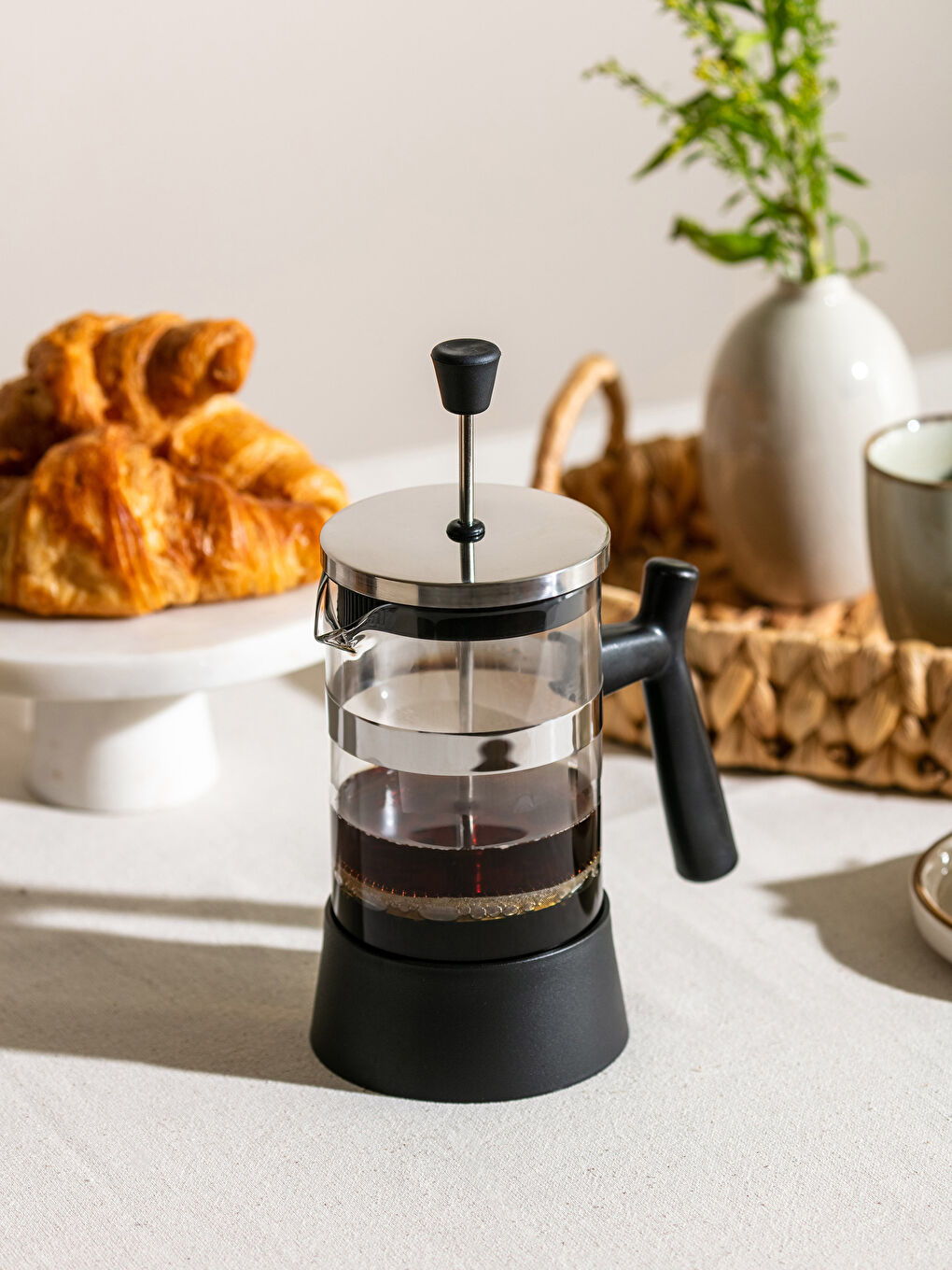 Renksiz Cam Çay Kahve Presi 600 ml