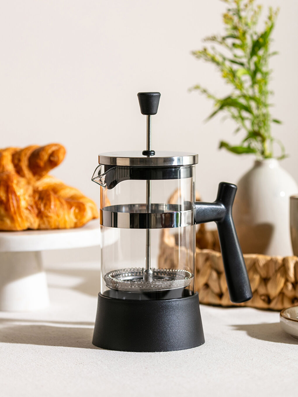 Renksiz Cam Çay Kahve Presi 600 ml-1