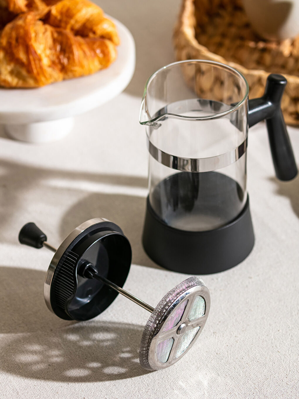 Renksiz Cam Çay Kahve Presi 600 ml-2