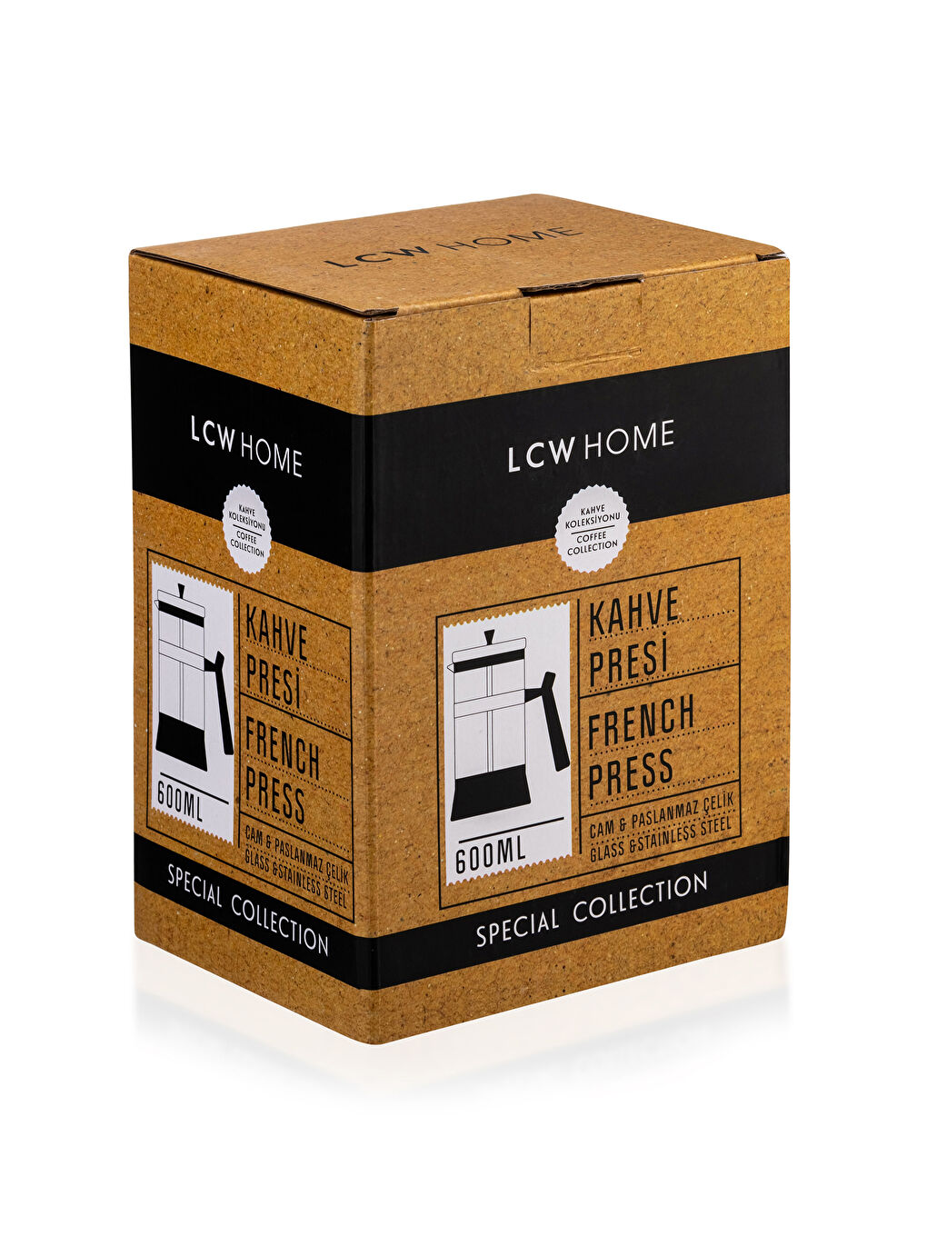 Renksiz Cam Çay Kahve Presi 600 ml-3