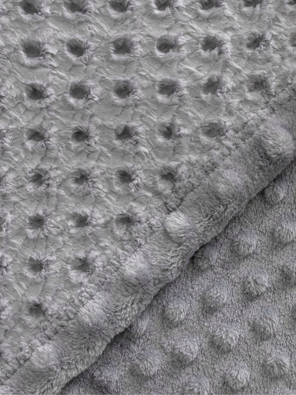 Велсофт бүршік өрнекті бір кісілік көрпе жамылғысы 150x220 см-3