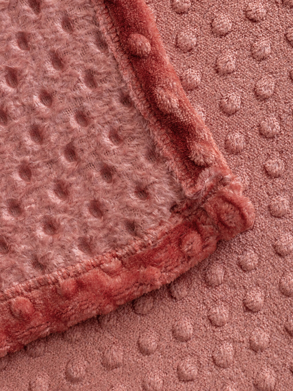 Велсофт бүршік өрнекті бір кісілік көрпе жамылғысы 150x220 см-3