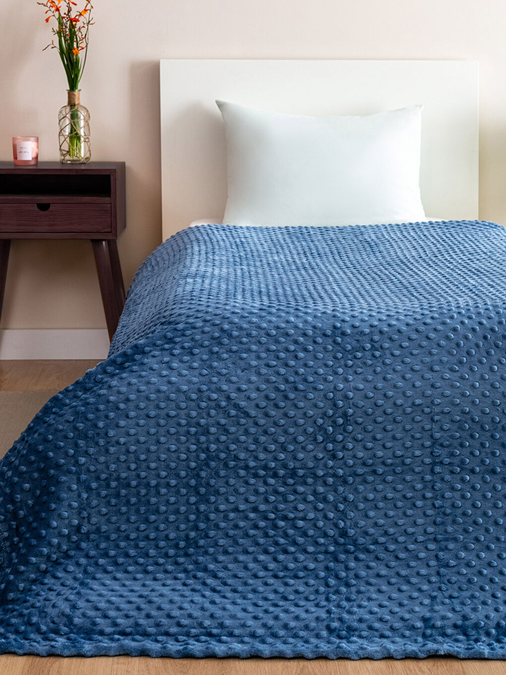 Welsoft Bud Patterned Single Blanket 150x220 Cm