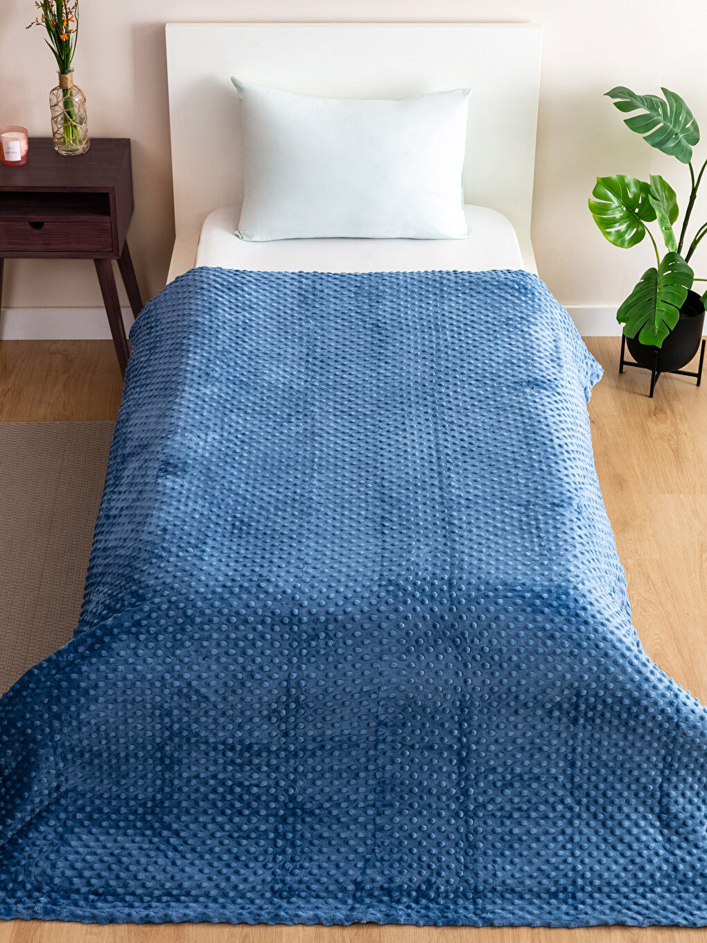 Welsoft Bud Patterned Single Blanket 150x220 Cm-1