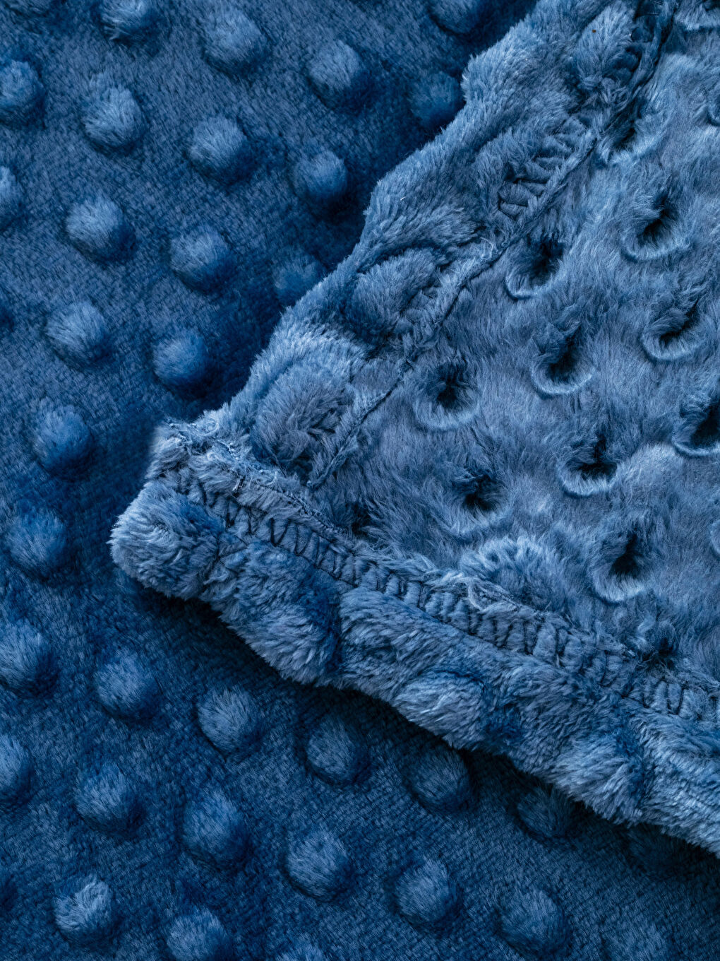 İndigo Çift Kişilik Kendinden Desenli Battaniye 200x220 cm-3