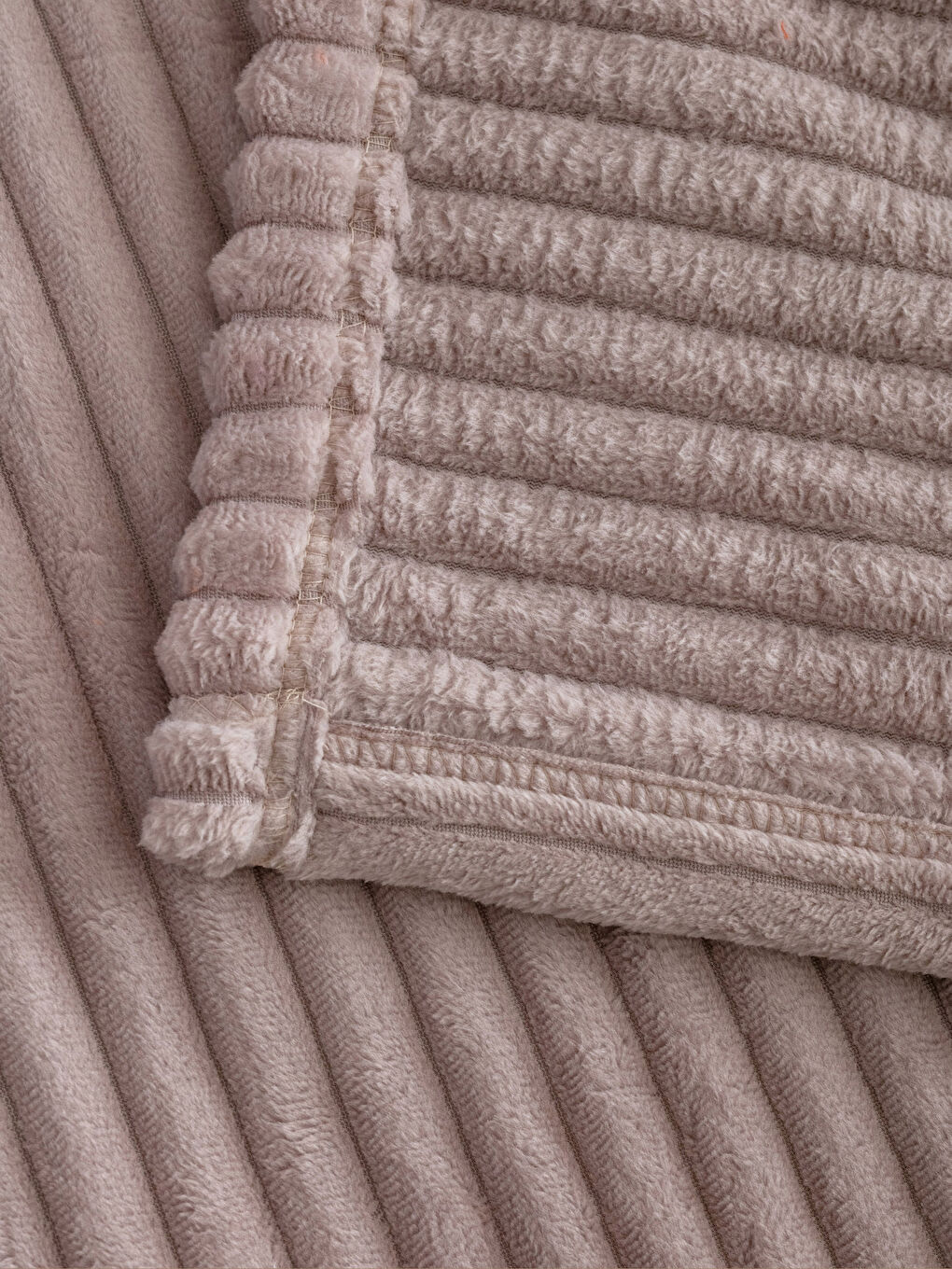 Bej Wellsoft Fitilli Tek Kişilik Battaniye 150x200 cm-3