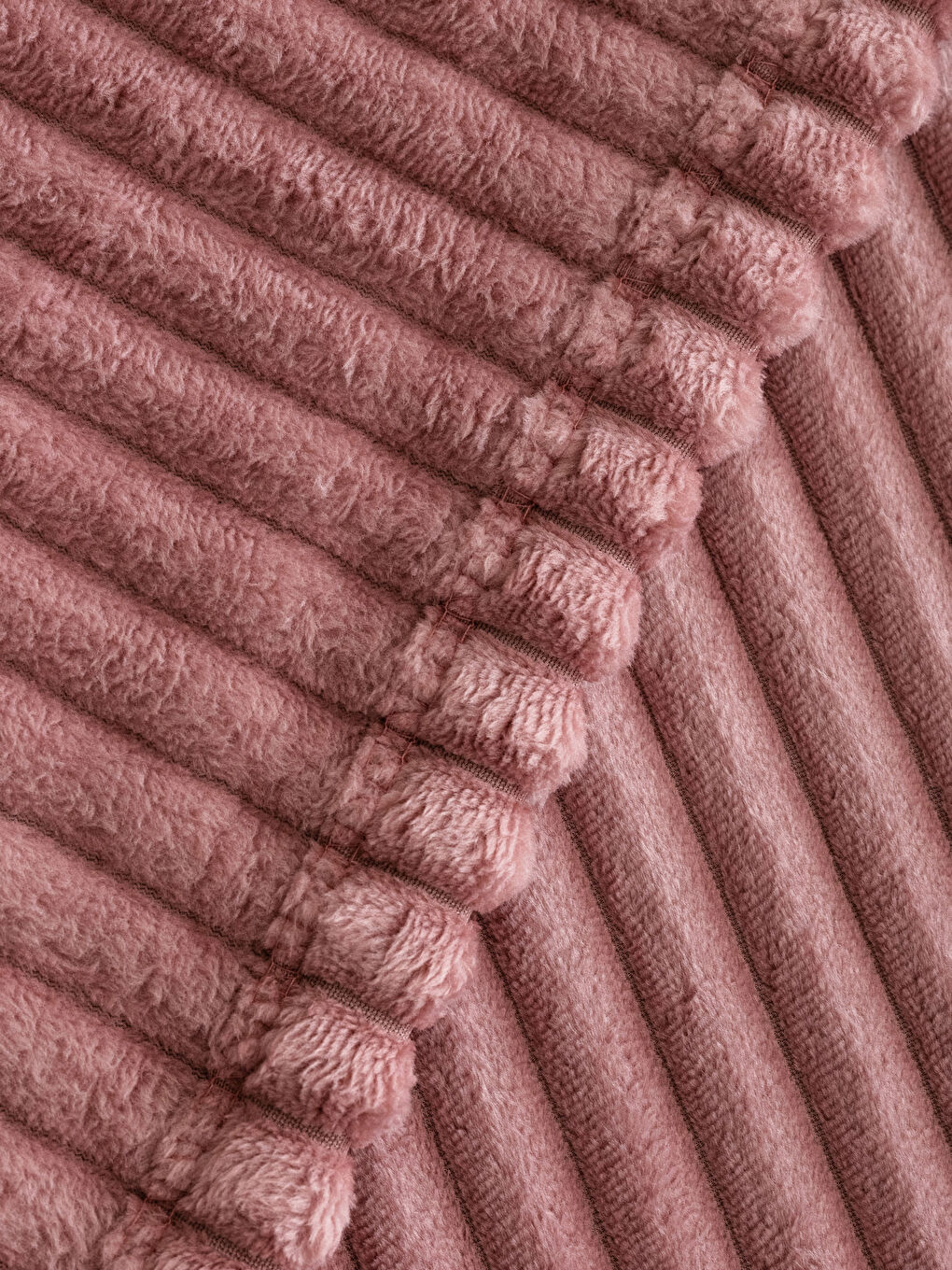 Pembe Wellsoft Fitilli Tek Kişilik Battaniye 150x200 cm-3