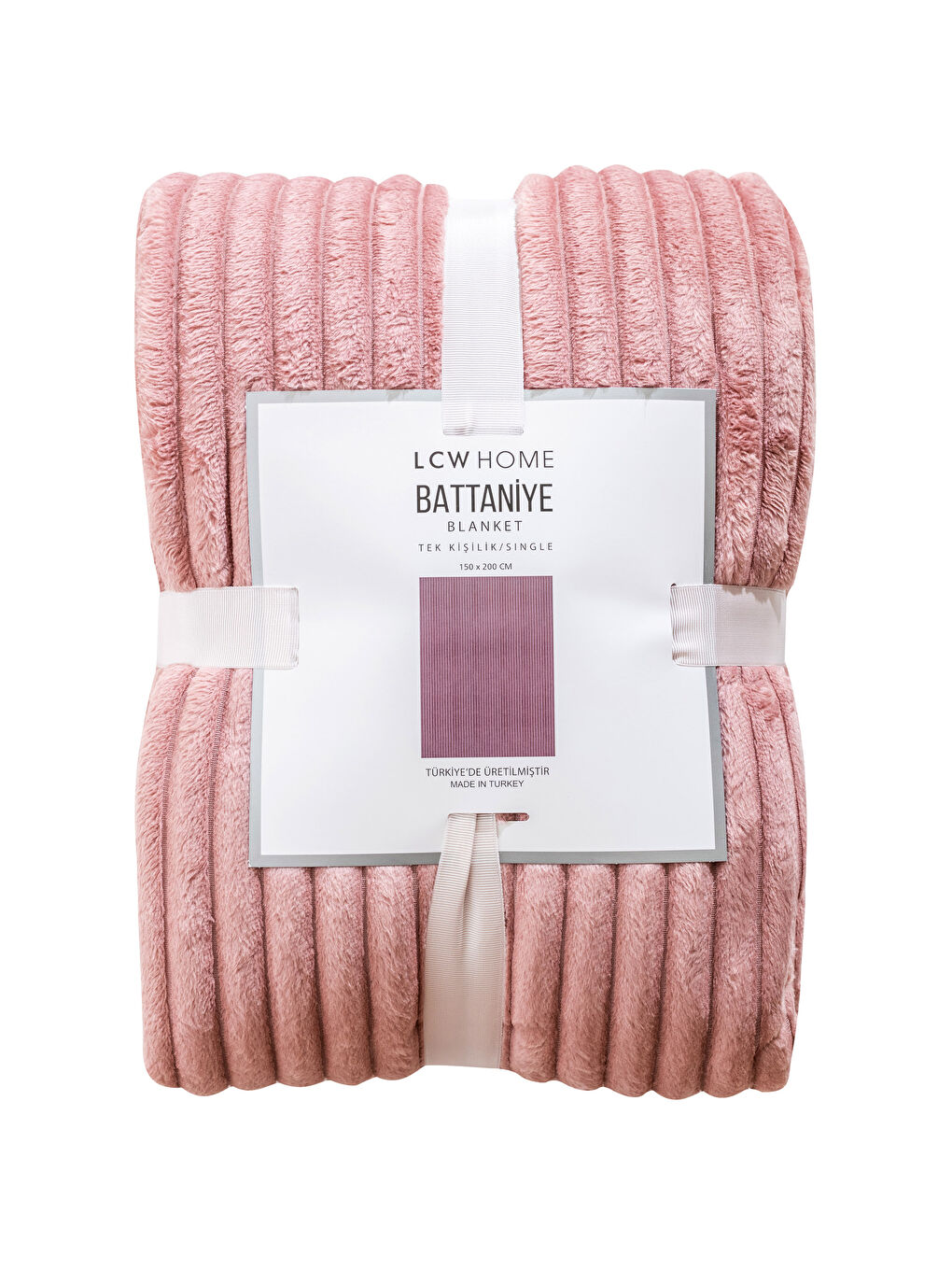 Pembe Wellsoft Fitilli Tek Kişilik Battaniye 150x200 cm-4