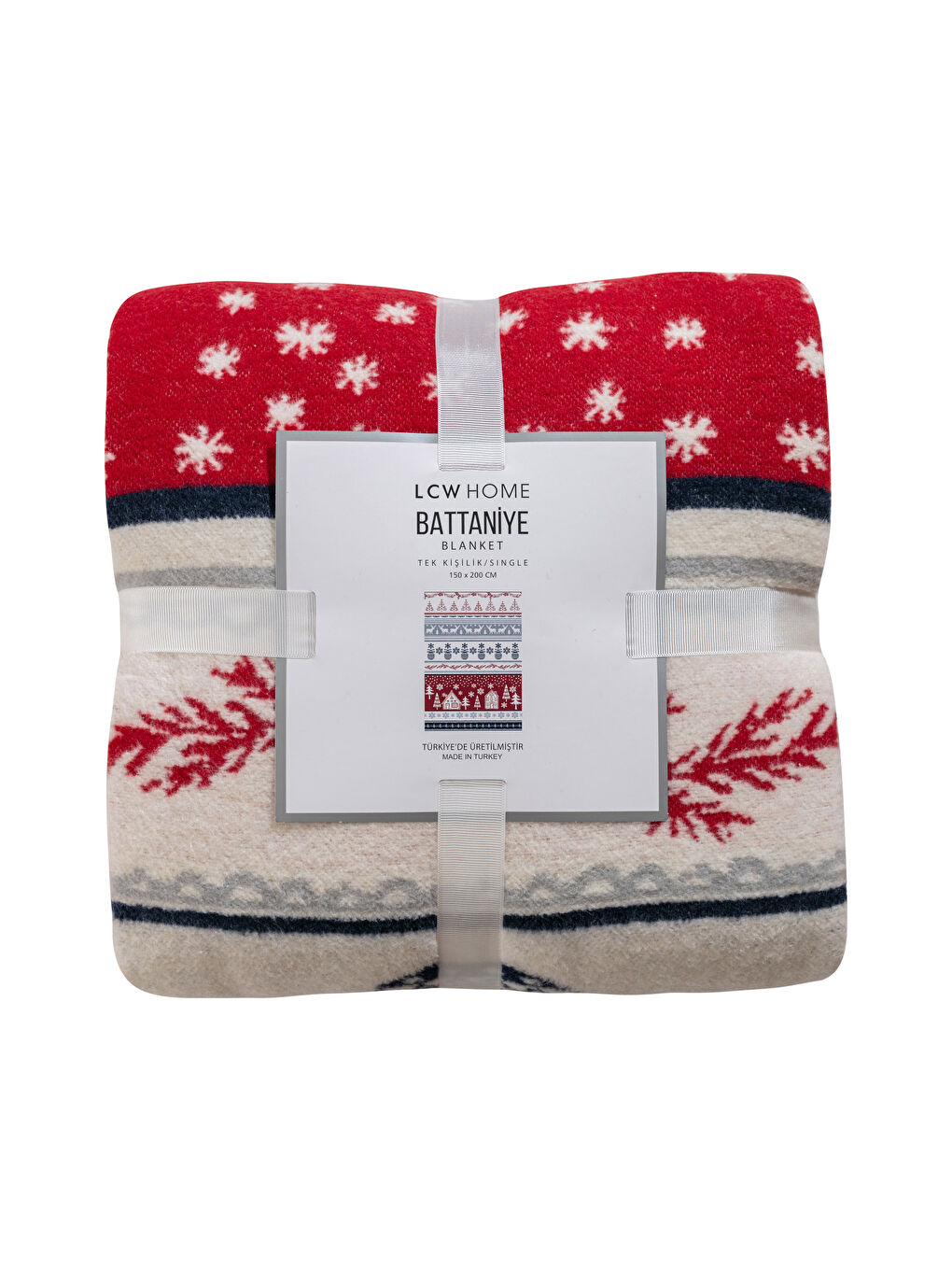 بطانية مفردة بطابع رأس السنة 150x200 سم-3