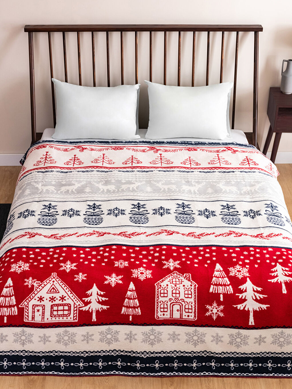 LCW HOME Karişik Yılbaşı Temalı Çift Kişilik Battaniye 200x220 cm - 1