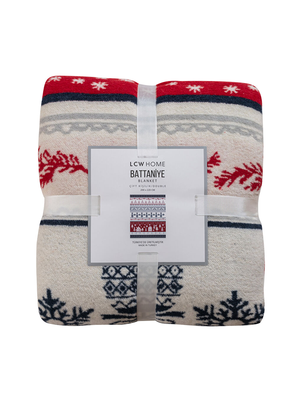 LCW HOME Karişik Yılbaşı Temalı Çift Kişilik Battaniye 200x220 cm - 3