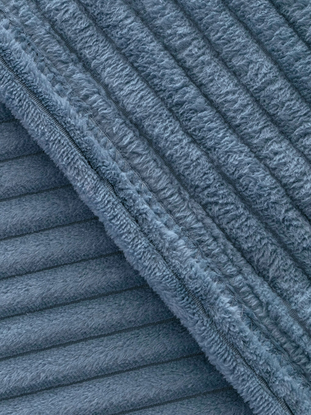 Mavi Battal Boy Yumuşak Dokulu Çift Kişilik Battaniye 220x240 cm-3