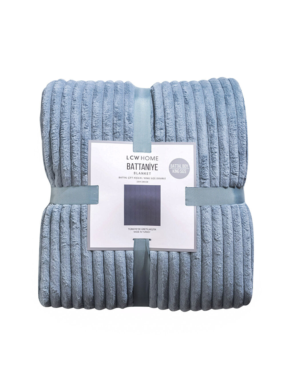 Mavi Battal Boy Yumuşak Dokulu Çift Kişilik Battaniye 220x240 cm-4