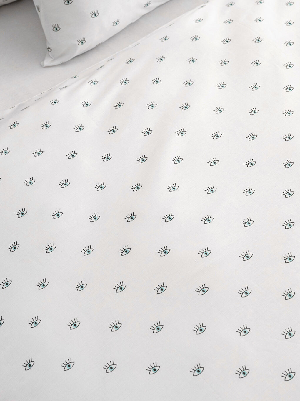 طقم غطاء لحاف مزدوج قطن مطبوع بعين-4