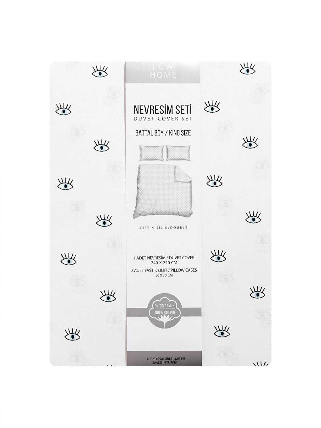 طقم غطاء لحاف مزدوج قطن مطبوع بعين-6