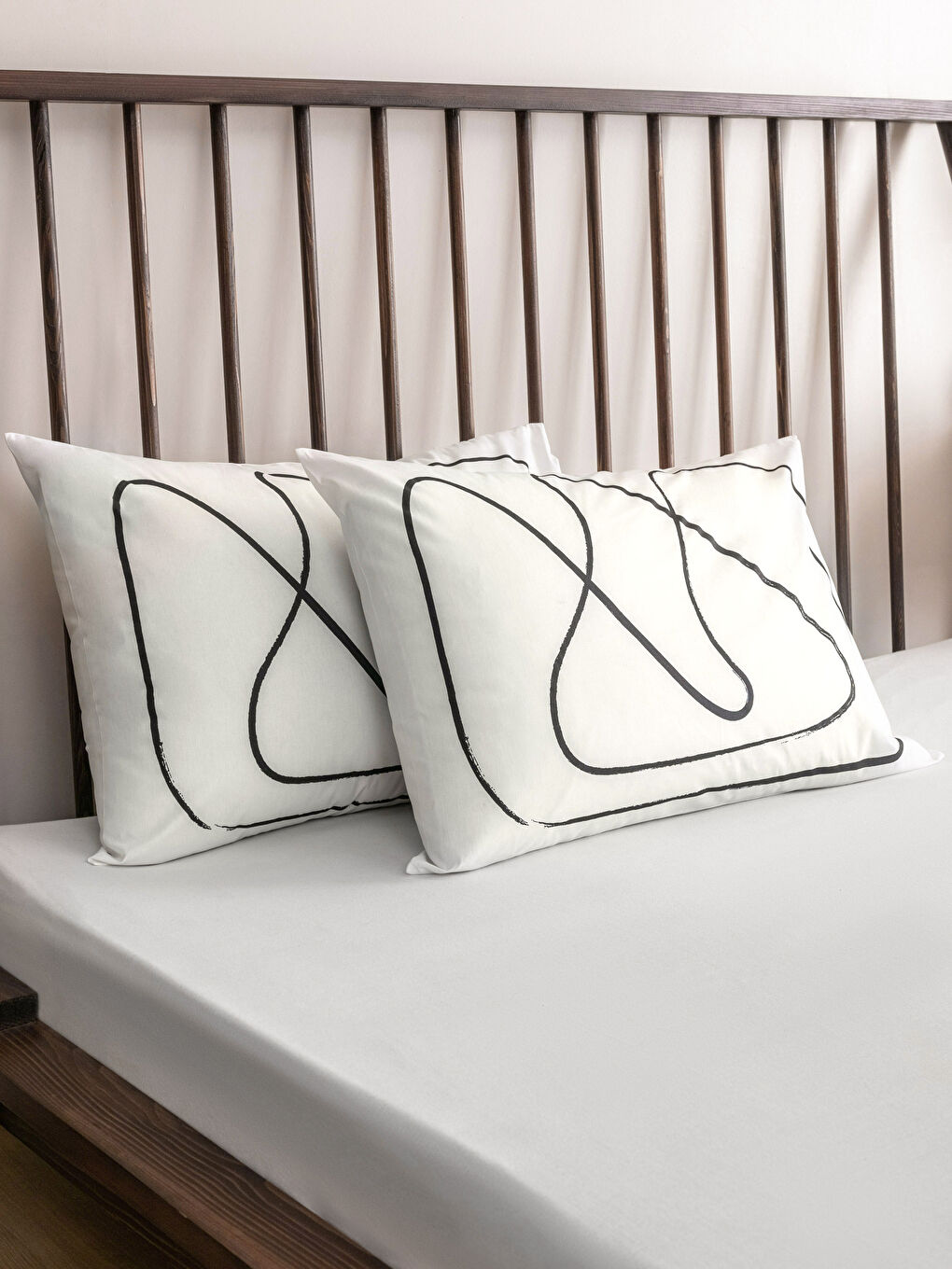 LCW HOME طقم غطاء لحاف مزدوج قطن مطبوع منسوج -W2AV68Z8-LQJ