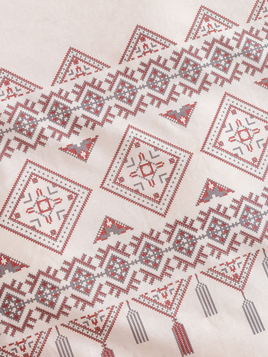 طقم غطاء لحاف مزدوج قطن بنقشة عرقية-4