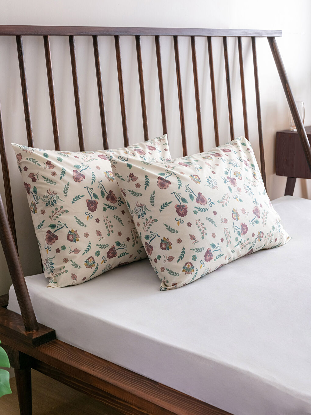 LCW HOME طقم غطاء لحاف مزدوج منسوج بنقشة زهور -W2AV91Z8-F9C