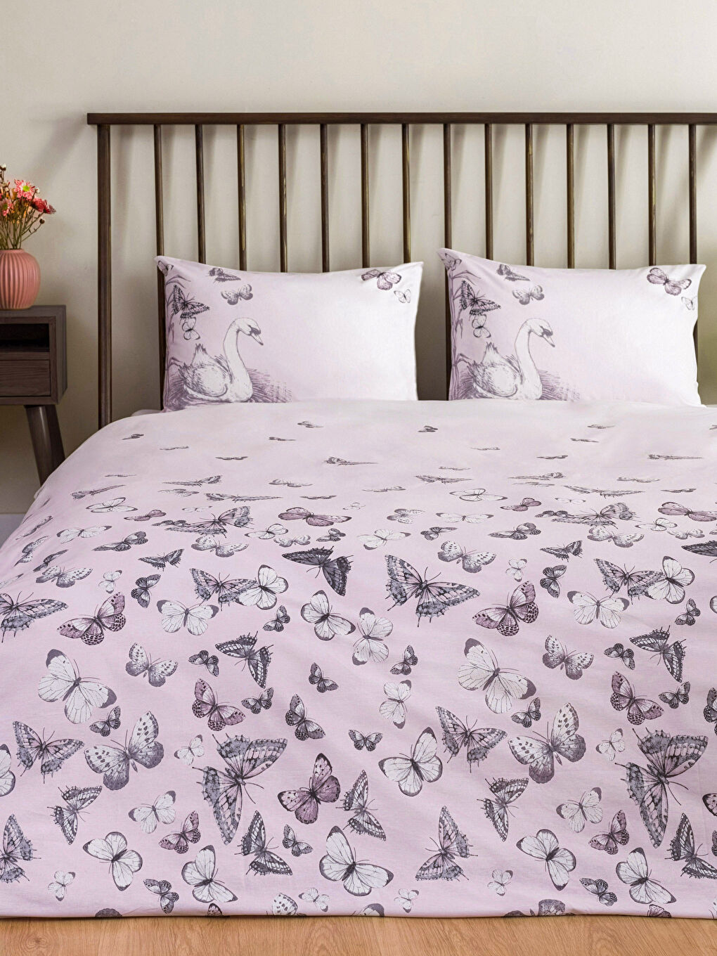 Karışık Pamuklu Çift Kişilik Nevresim Seti