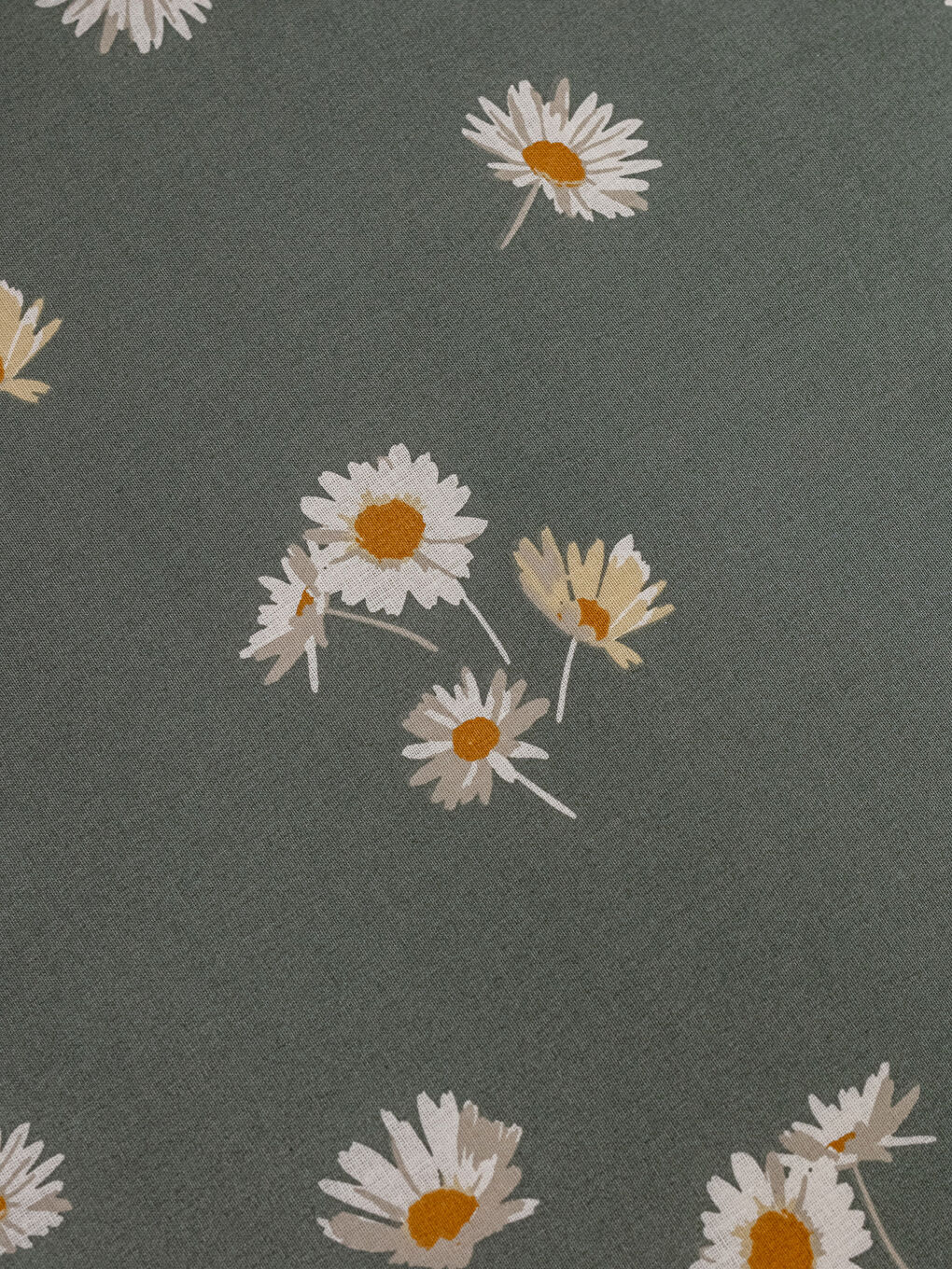 Karışık Papatya Baskılı Pamuklu Çift Kişilik Nevresim Seti-4