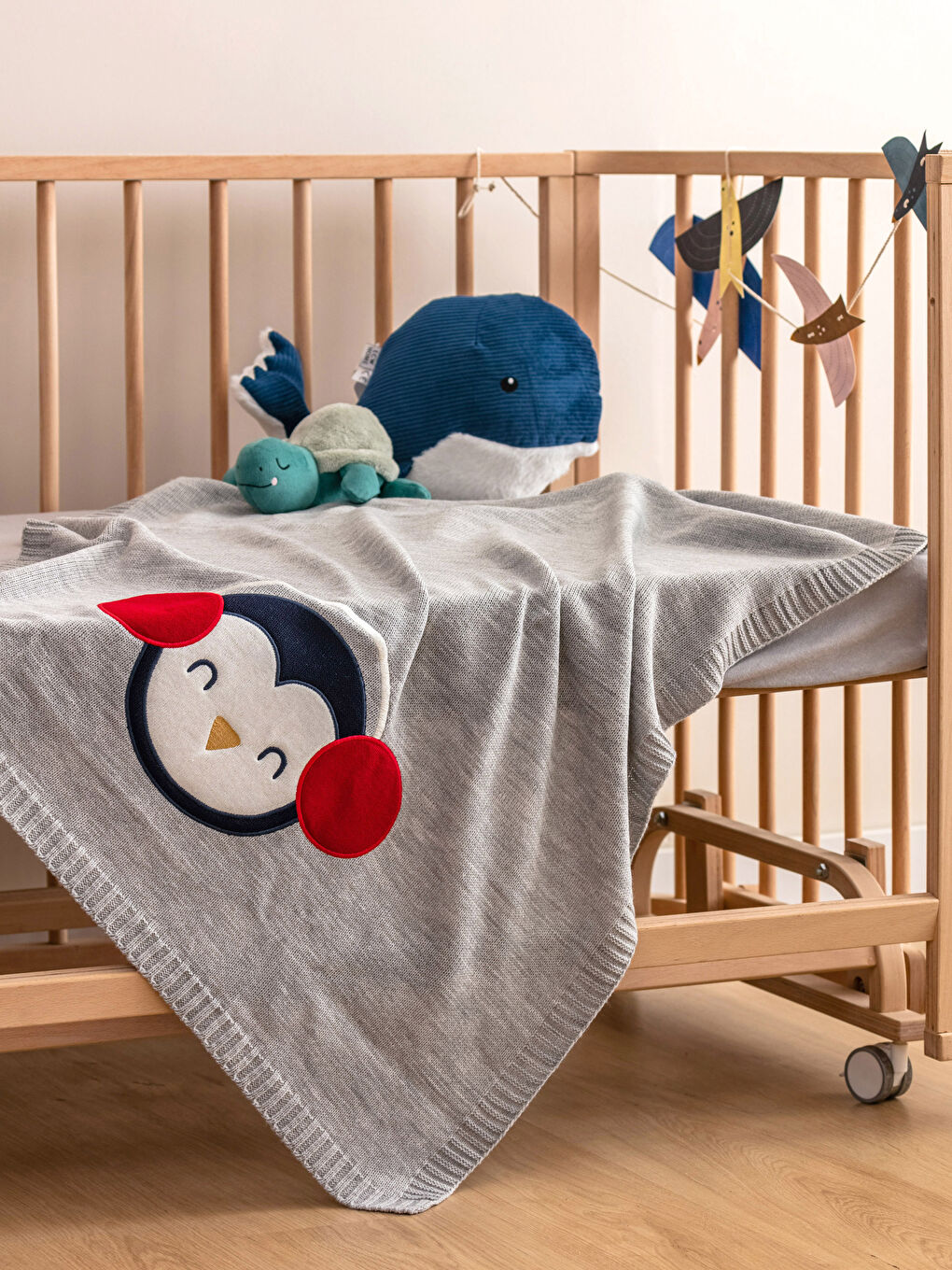 LCW HOME Pinguin Bestickte Babydecke 80x100 Cm -W2AY75Z1-LRW