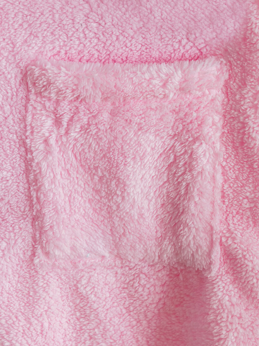 Pembe 3D Aplike Detaylı Kapüşonlu Kız Çocuk Sabahlık-5