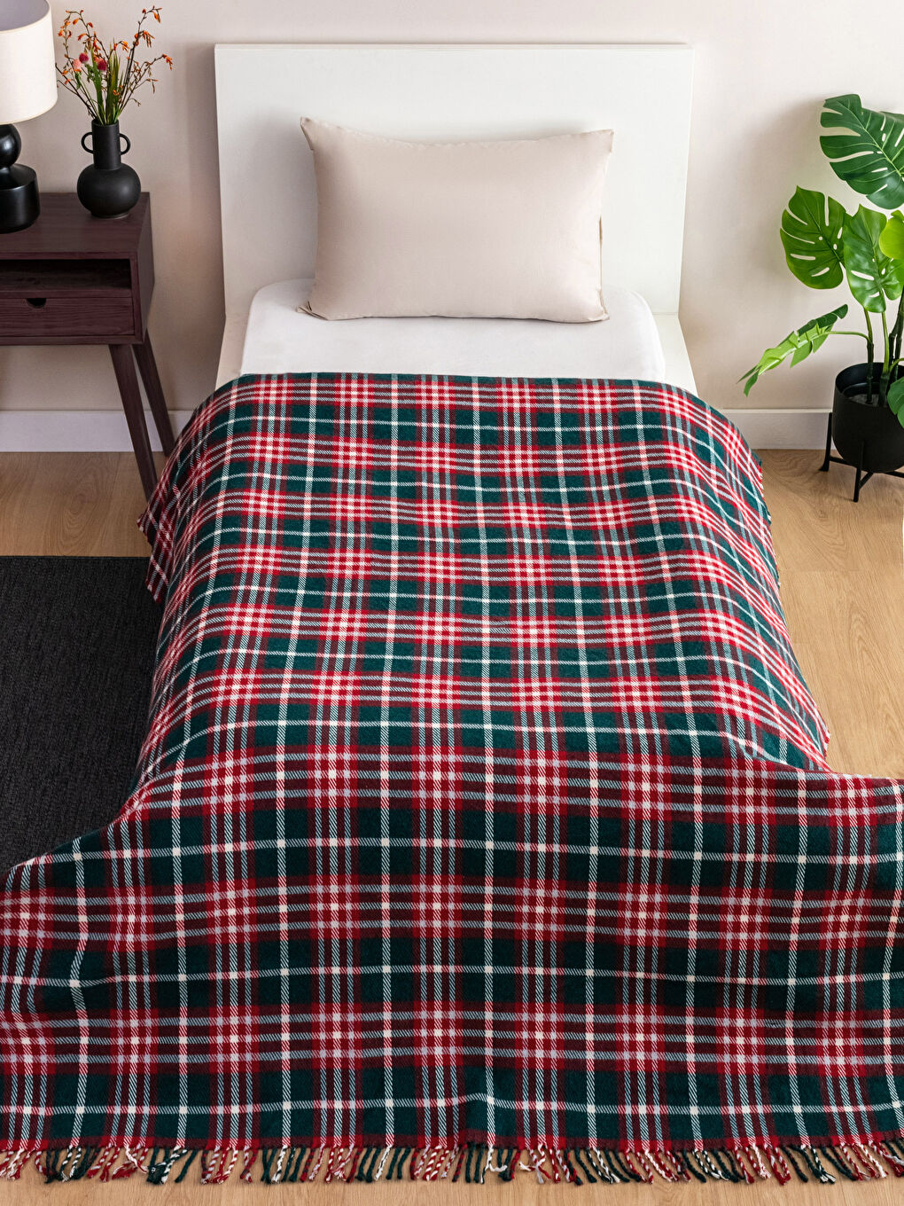 بطانية مفردة بنقشة كاروهات 150x200 سم-1