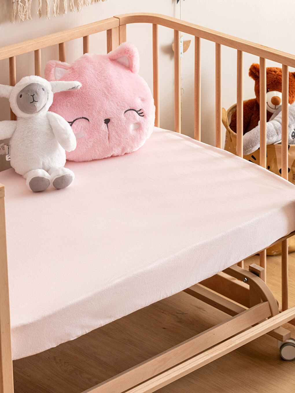 LCW HOME Plain Cotton Baby Bed Sheet 70x140x25 -W2DC12Z1-FSA