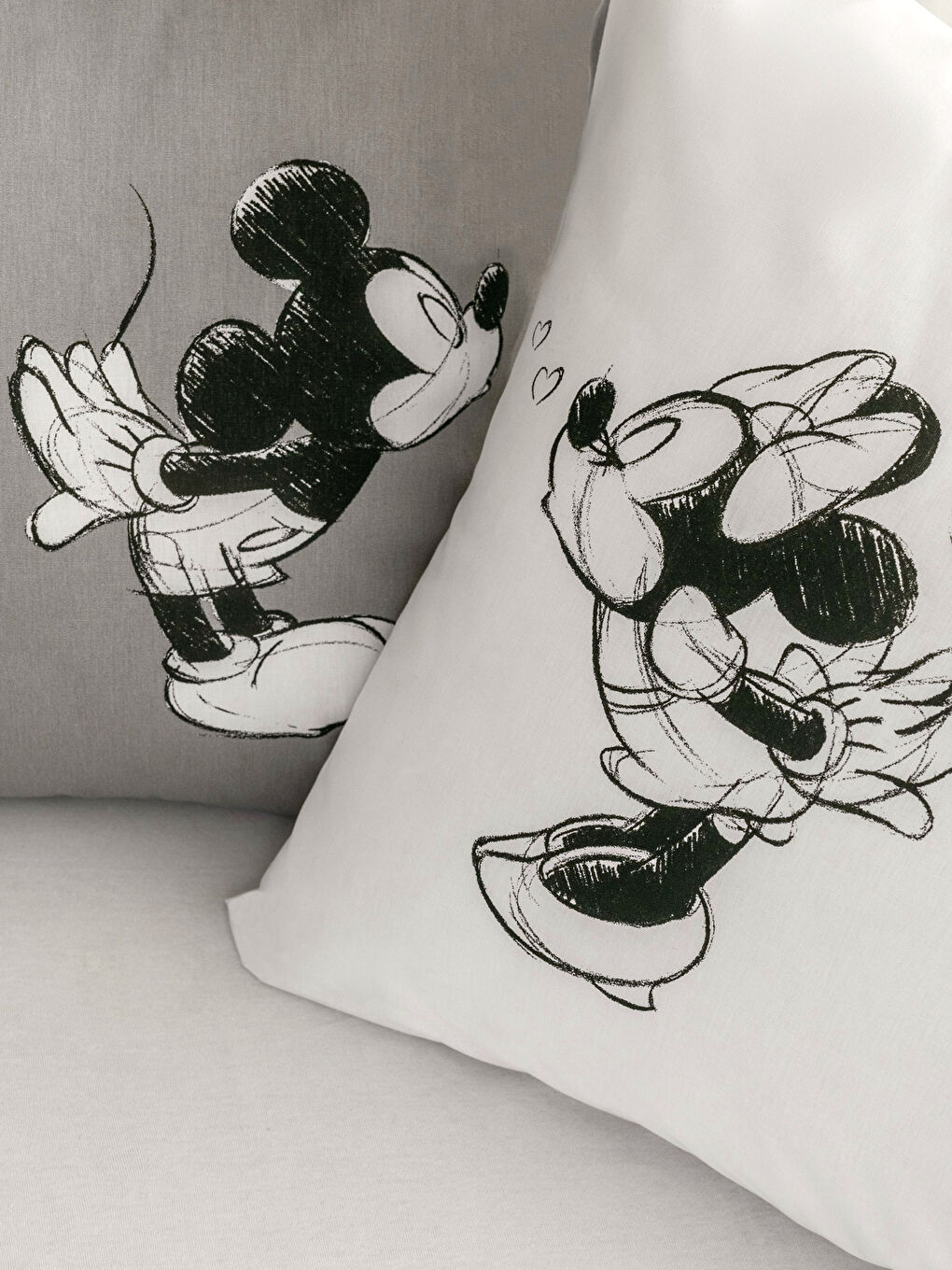 LCW HOME Mickey and Minnie Mouse Printed Cotton Double Duvet Cover Set -W2DC27Z8-LQJ