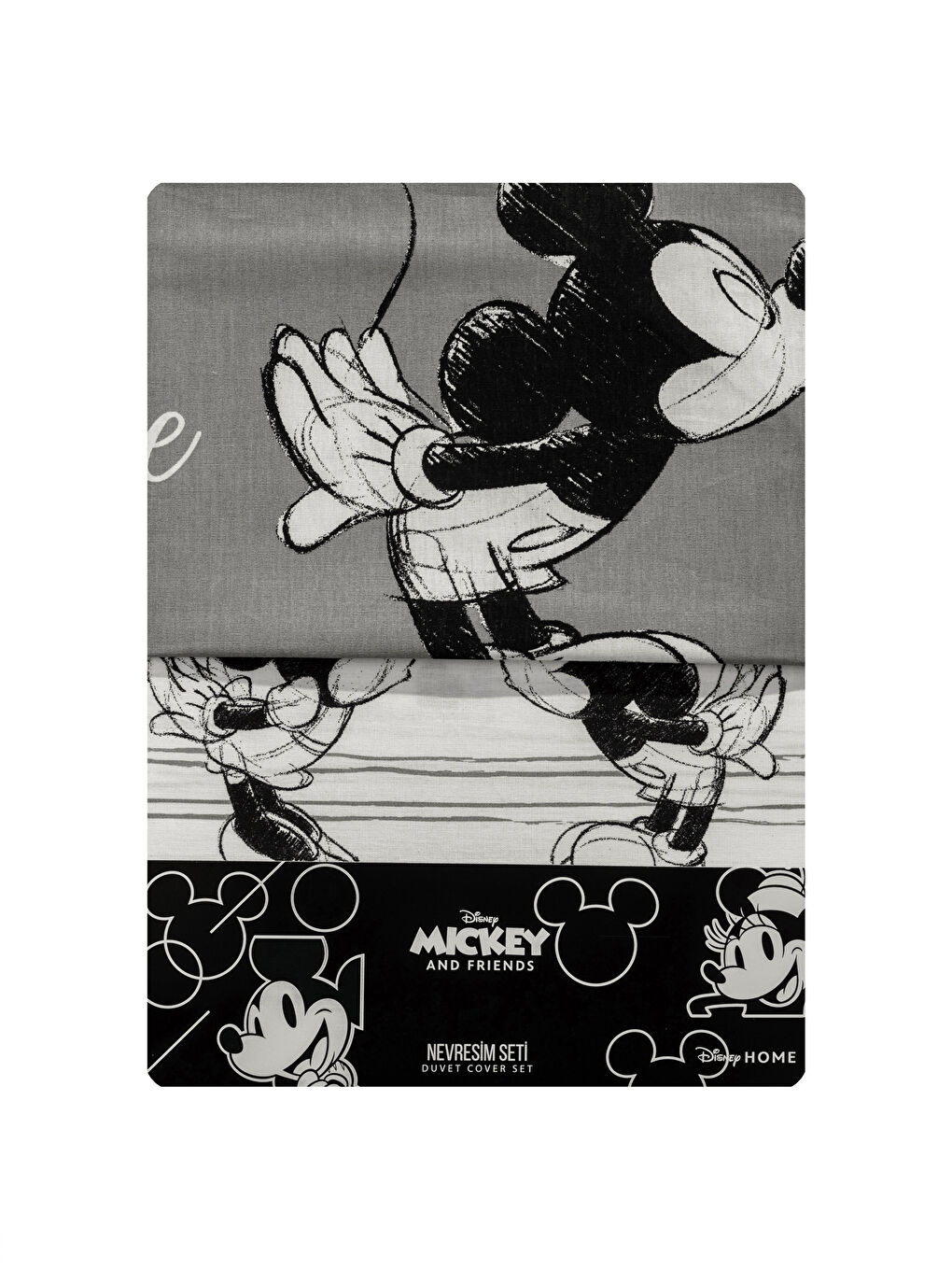 LCW HOME Mickey and Minnie Mouse Printed Cotton Double Duvet Cover Set -W2DC27Z8-LQJ
