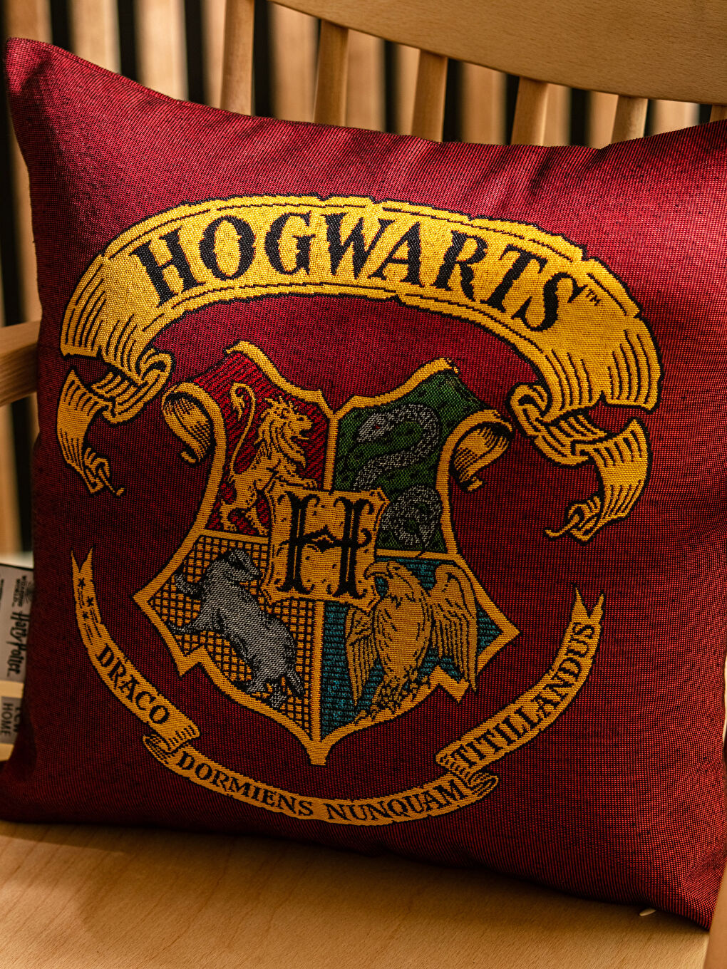 Karışık Harry Potter Lisanslı Jakarlı Kırlent Kılıfı 45x45 cm-2