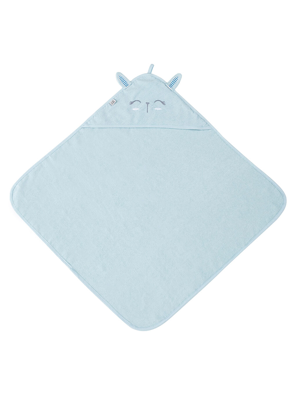 Serviette de bain bébé en coton brodé 75x75 cm-3