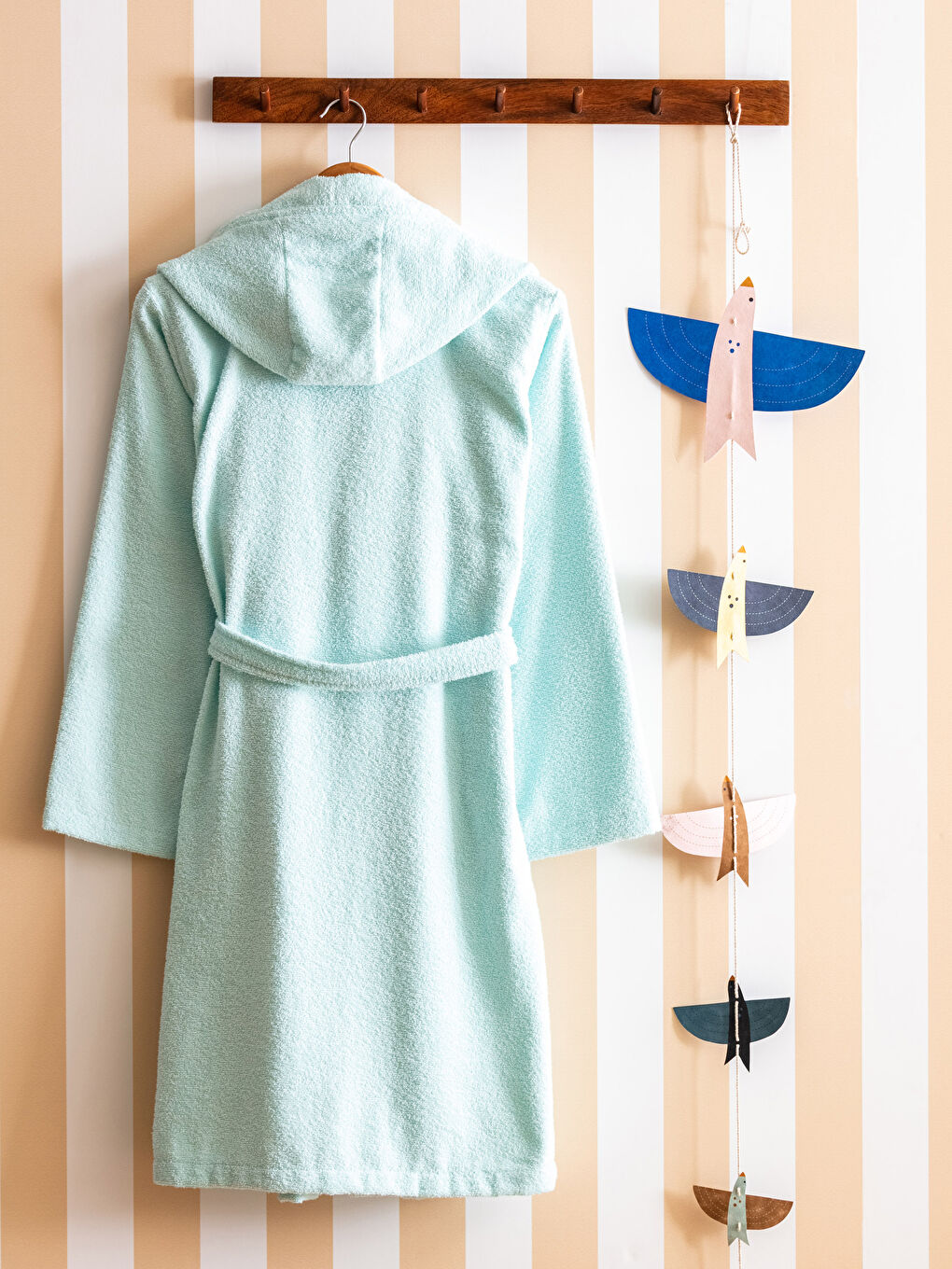 برنص حمام للبنات بكابوش قطن-1